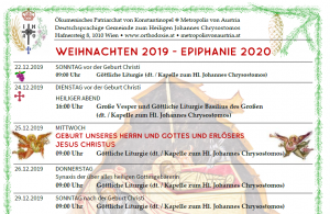 Programm Weihnachten 2019